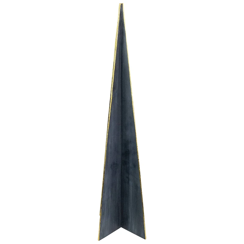 20" Blue & Gold Triangular Christmas Tree Tabletop Décor