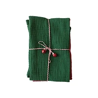 Hello Honey® 28" Green Woven Cotton Double Cloth Tea Towels, 3ct.