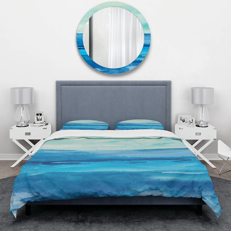 Designart 'Out to Sea' Geometric Bedding Set