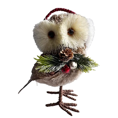 7.5" Owl with Earmuffs Natural Décor by Ashland®