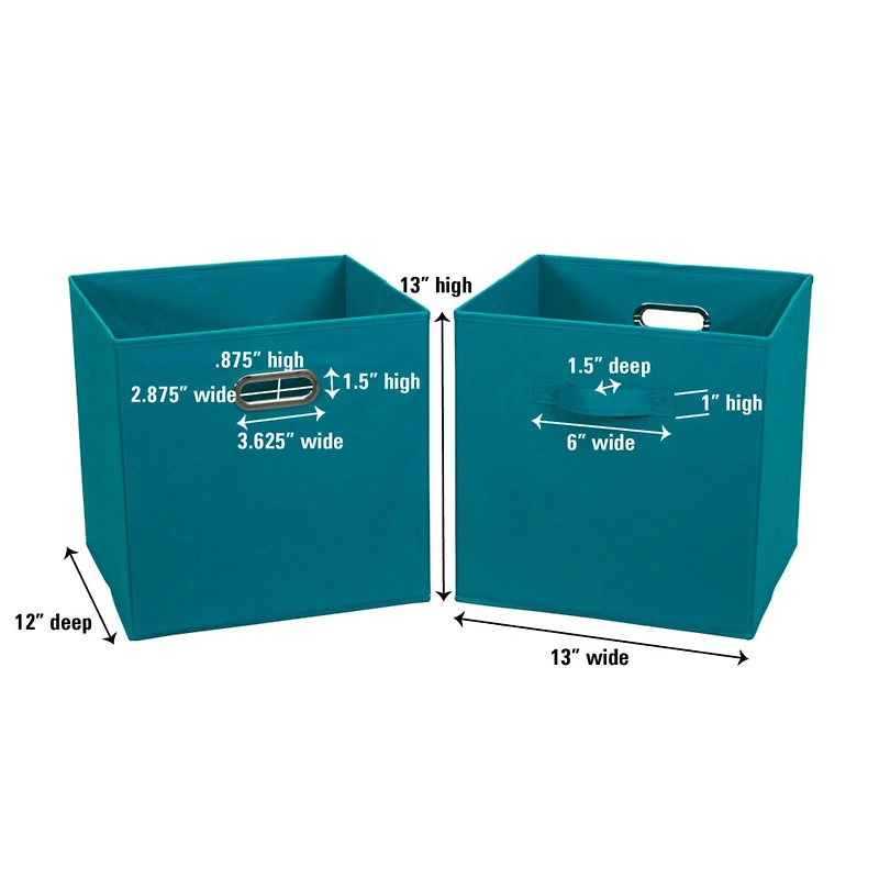 2 Pack Household Essentials 13" Fabric Storage Bins