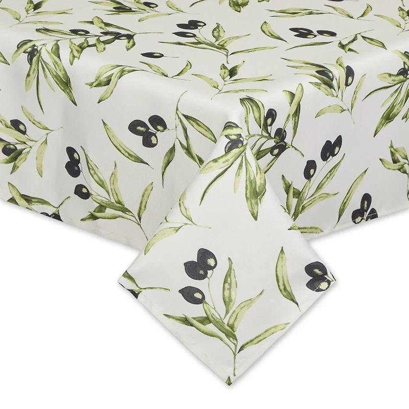 Olives Print Outdoor Tablecloth,, 60" x 84"