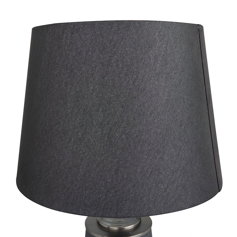 Black Cement Modern Table Lamp, 24" x 14" x 14"