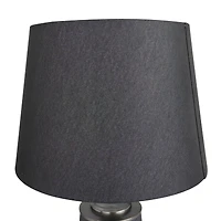 Black Cement Modern Table Lamp, 24" x 14" x 14"
