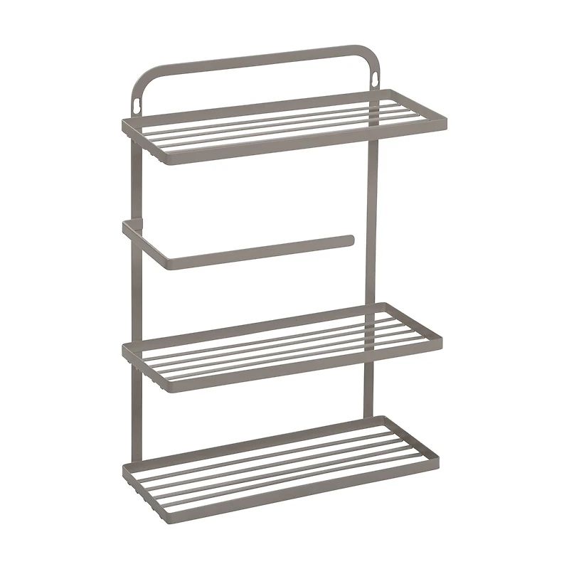 Honey Can Do Gray Spice Rack & Paper Towel Holder