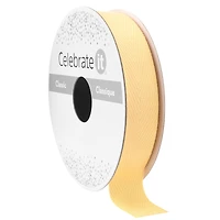 5/8" x 7yd. Light Yellow Twill Ribbon by Celebrate It® Classic