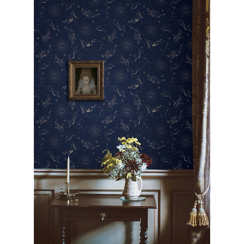 RoomMates Zodiac Dreams Navy Peel & Stick Wallpaper