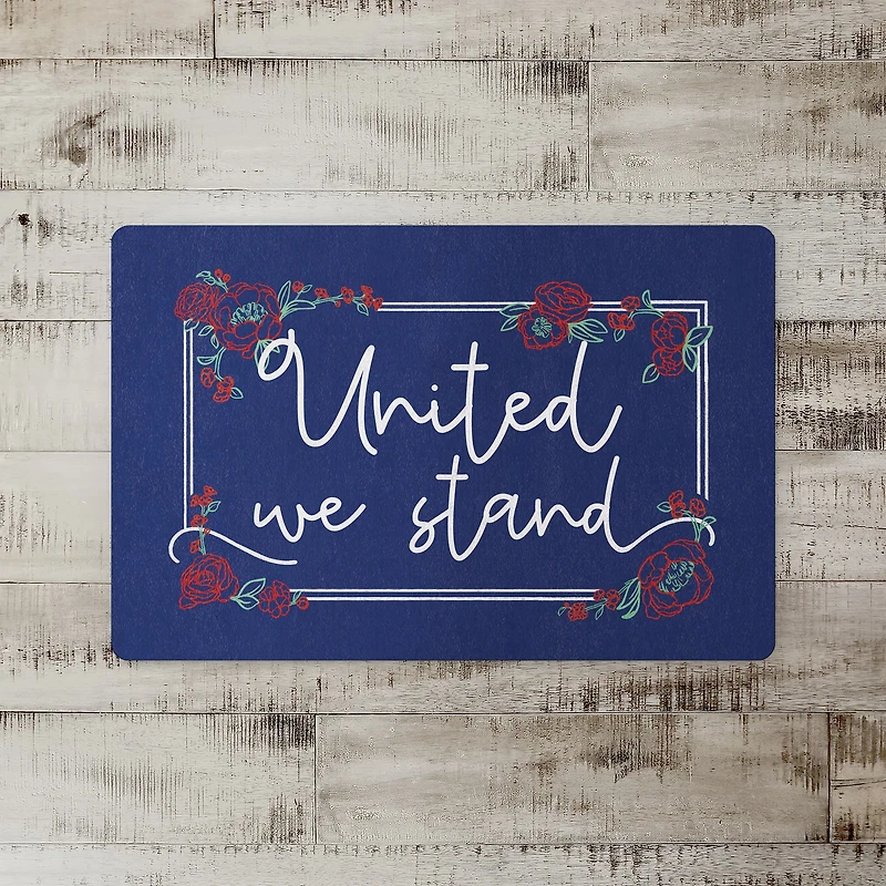 United we Stand Script Floor Mat, 18" x 27"