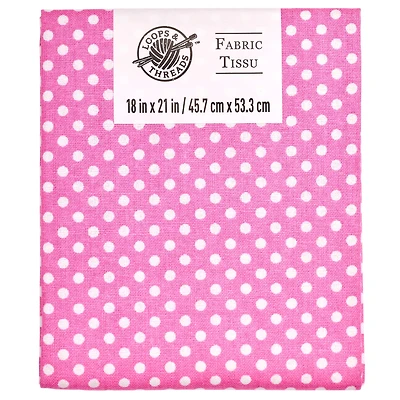 Pink & White Small Dots Cotton Fabric by Loops & Threads®