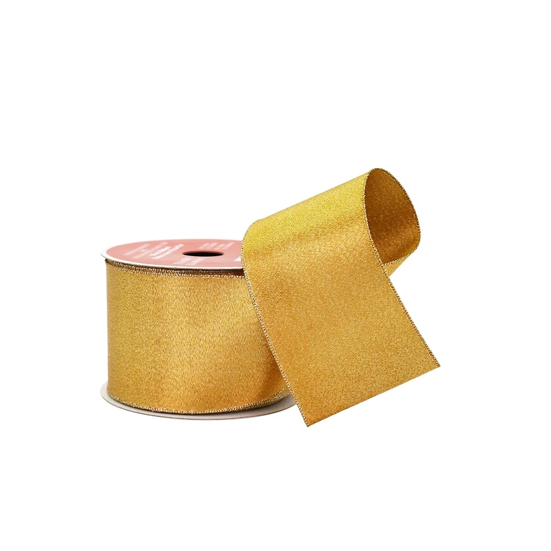 2.5" x 20ft. Gold Wired Shimmer Ribbon by Celebrate It®
