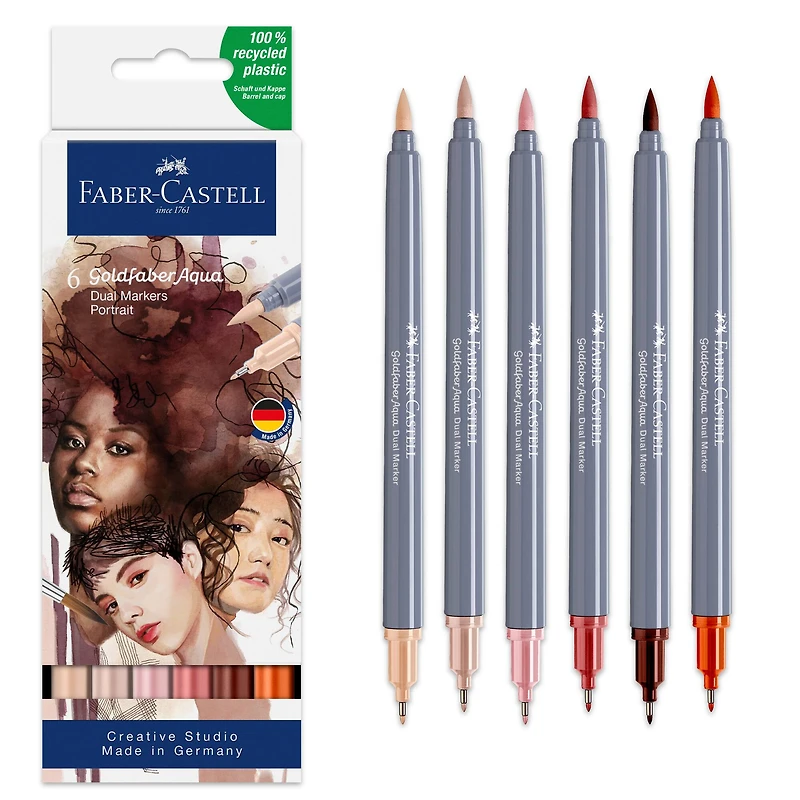 Faber-Castell® Goldfaber Aqua Portrait Dual-Tip Marker Set