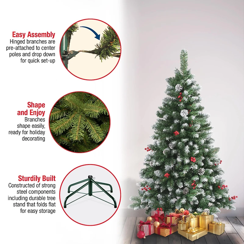 4.5ft. Unlit Cullen Pine Artificial Christmas Tree