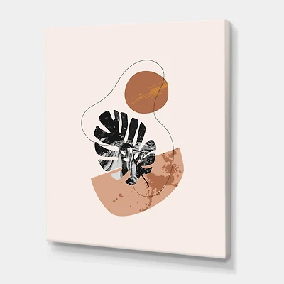 Designart - Abstract Shapes & Tropical Monstera Leaves