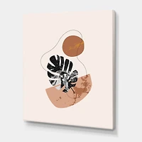 Designart - Abstract Shapes & Tropical Monstera Leaves