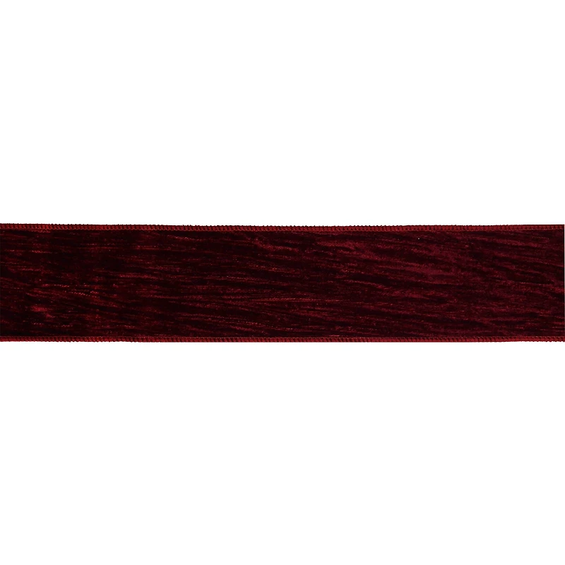2.5" x 3yd. Burgundy Wired Velvet Ribbon by Celebrate It® Blush Romance