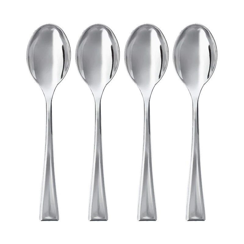Silver Plastic Mini Spoons by Celebrate It™, 24ct.