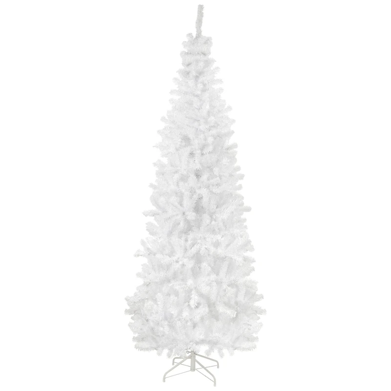 6.5ft. Unlit White Georgian Pine Slim Artificial Christmas Tree