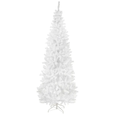 6.5ft. Unlit White Georgian Pine Slim Artificial Christmas Tree