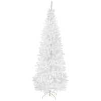 6.5ft. Unlit White Georgian Pine Slim Artificial Christmas Tree