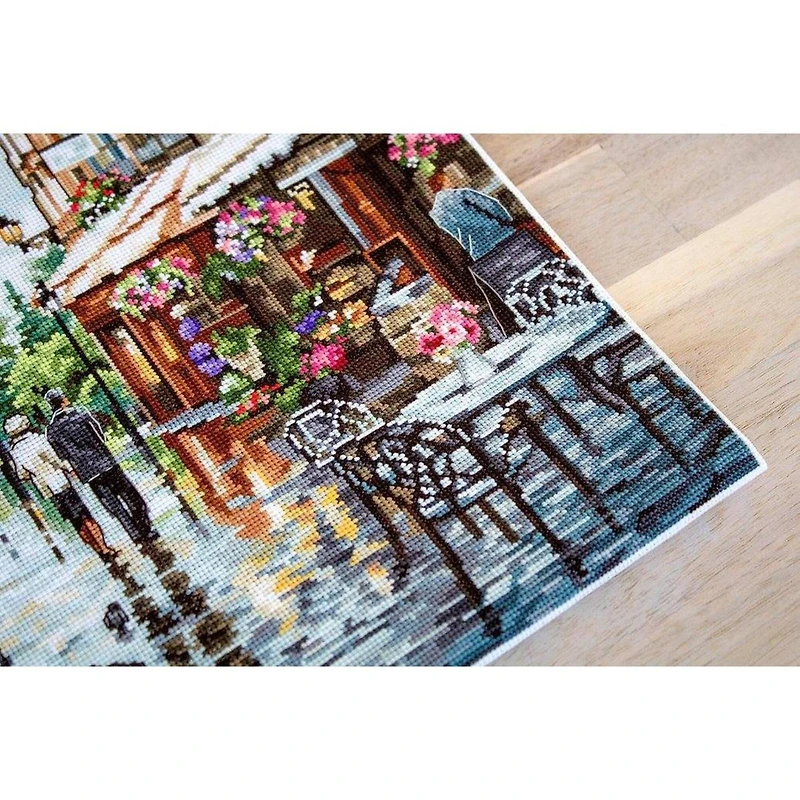 Luca-s Paris In Flowers Counted Cross Stitch Kit