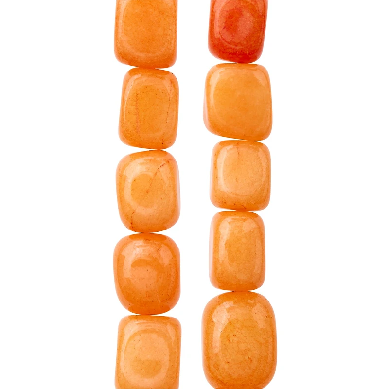 Orange Jade Nugget Beads, 14mm by Bead Landing™