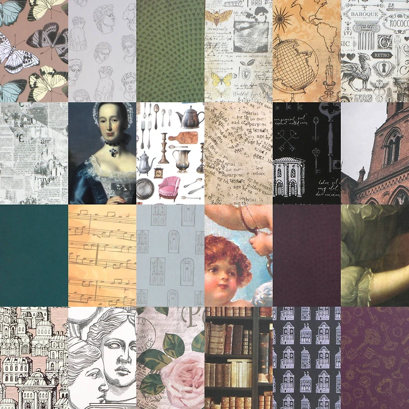 6" x 6" Dark Academia Paper Pad by Recollections™, 48 Sheets