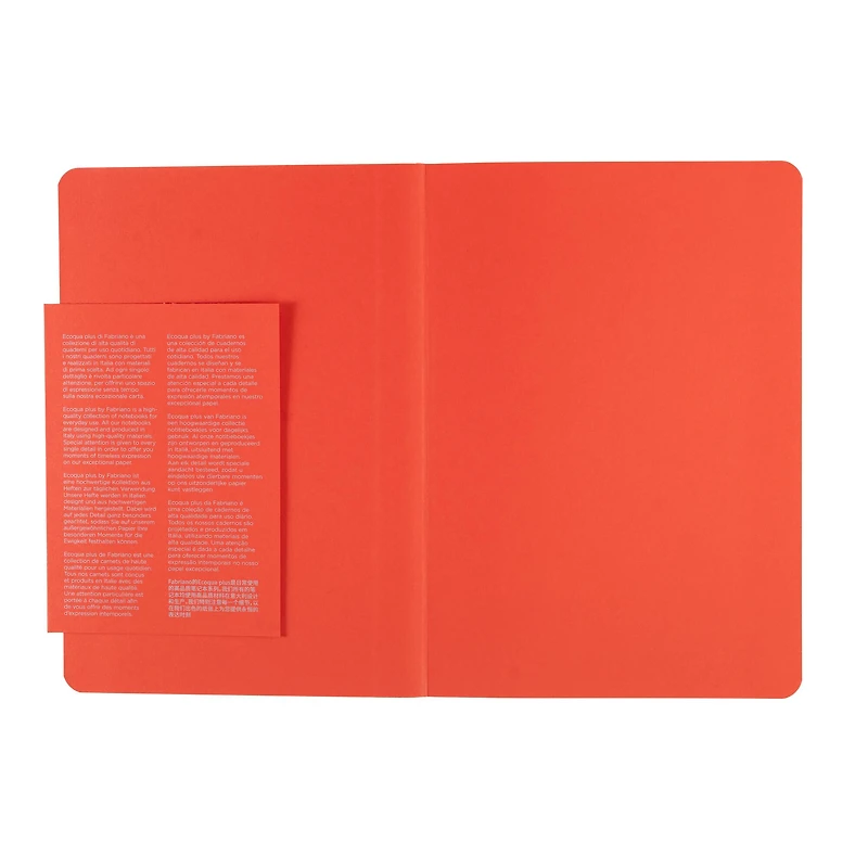 Fabriano® EcoQua Plus A5 Dotted Red Fabric-Bound Notebook