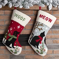 Glitzhome® 20" Cat & Dog Hooked Stockings, 2ct.