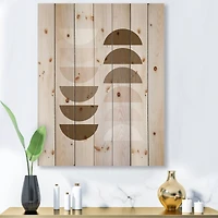 Designart - Abstract Sun & Moon Geometrics In Terracotta II