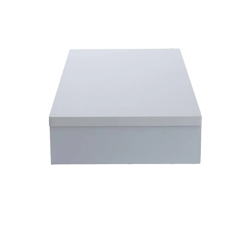 Mind Reader White Wooden Monitor Stand Riser