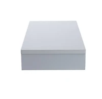 Mind Reader White Wooden Monitor Stand Riser