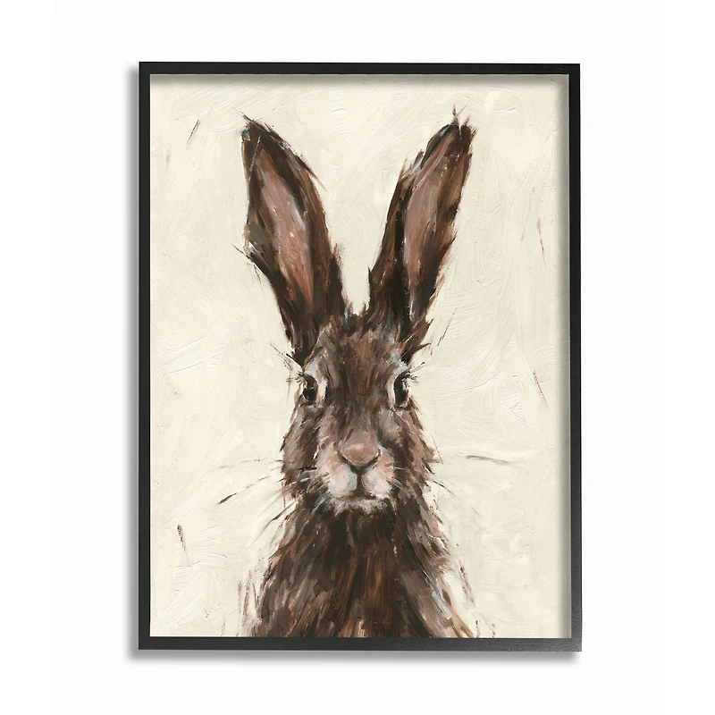 Stupell Industries Brown European Hare Portrait Framed Wall Art