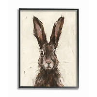 Stupell Industries Brown European Hare Portrait Framed Wall Art