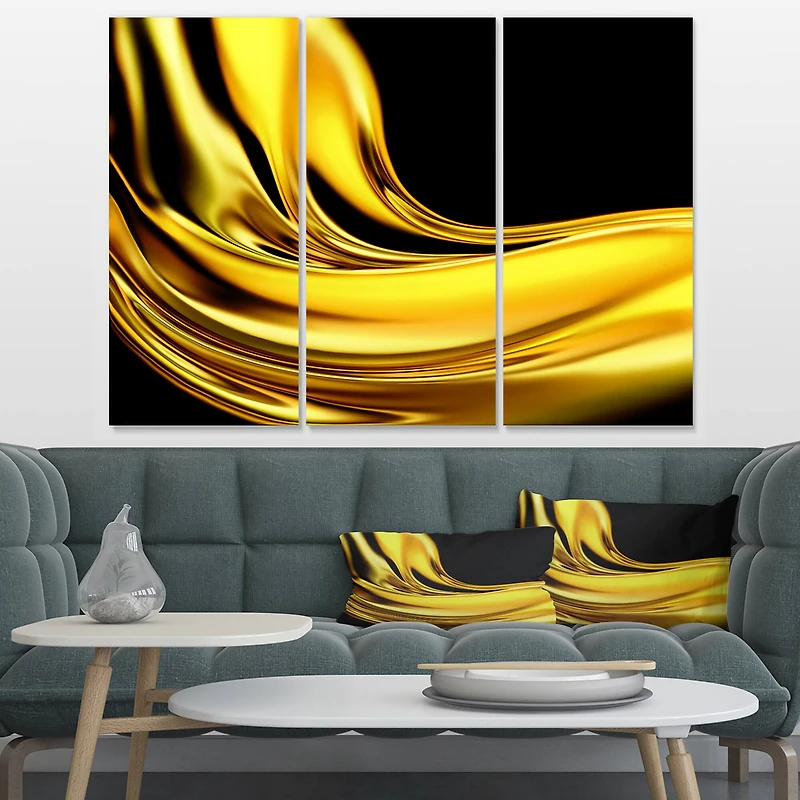 Designart - Yellow Gold Texture Pattern