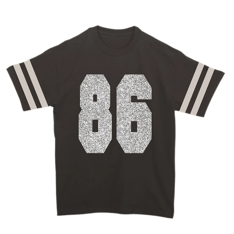 8" Silver Iron-On Glitter Numbers by Make Market®