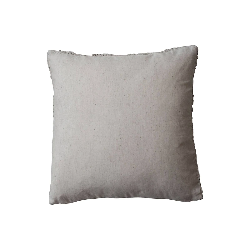 Hello Honey® 20" Natural Seashell Hand-Embroidered Pillow