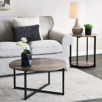 Household Essentials 31.5" Jamestown Round Coffee Table