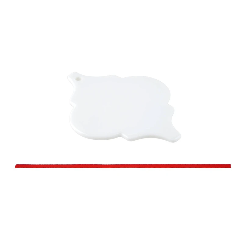 4" Arabesque Ceramic Sublimation Ornaments, 3ct. by Make Market®