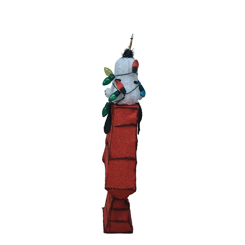 Peanuts® 2ft. 3D Pre-Lit Snoopy on Dog House with Star Yard Art