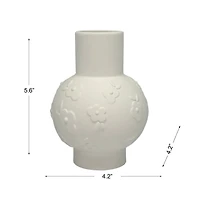5.5" Embossed Flowers DIY Ceramic Vase by Make Market®