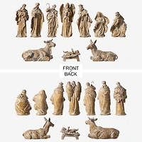 Glitzhome® 10-Piece Bronze Resin Nativity Figurine Set