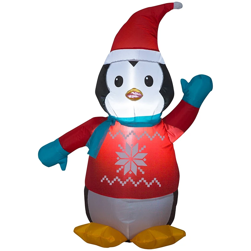 3.5ft. Airblown® Inflatable Christmas Penguin in Sweater
