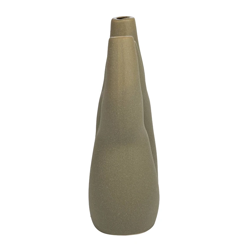 Hello Honey® 7.5" Green Abstract Coral Shaped Stoneware Vase