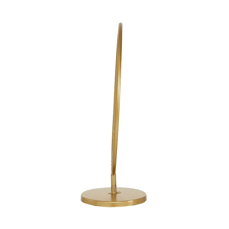 14" Gold Metal Contemporary Abstract Sculpture