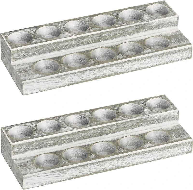 NEX™ Whitewash Essential Oils Storage Rack for 5, 10, 15, and 20mL Bottles, 2ct.