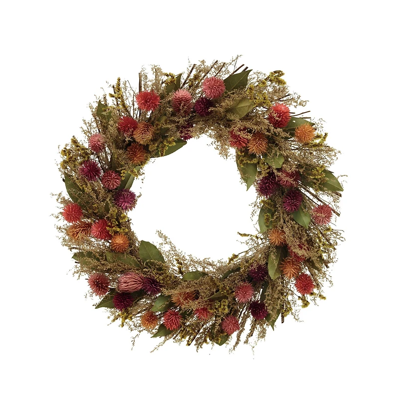 Hello Honey® 18" Round Dried Natural Botanicals Wreath