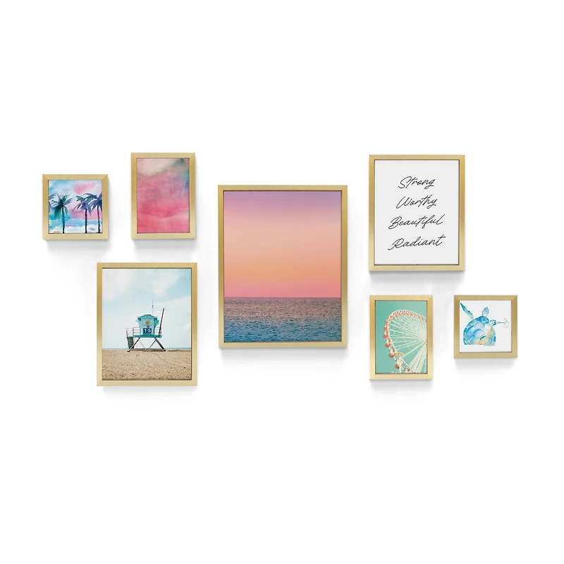 Gold 7 Piece 123 Gallery Wall Frame Set by Studio Décor®