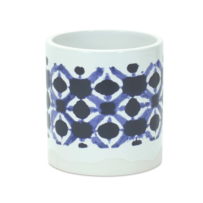 Abstract Tie-Dye Print Ceramic Pot Set