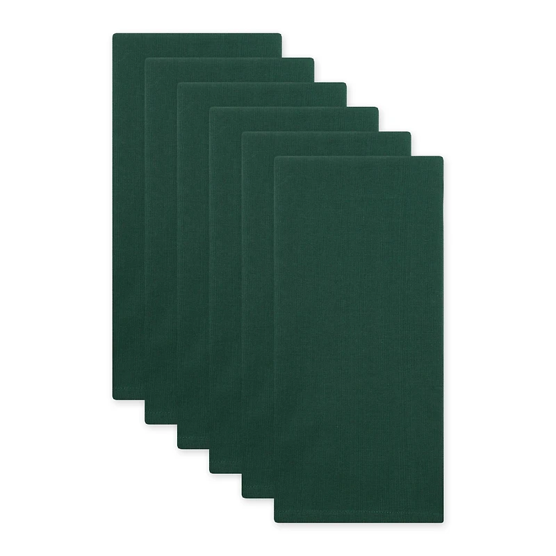 DII® Dark Green Flat Woven Dishtowels Set of 6