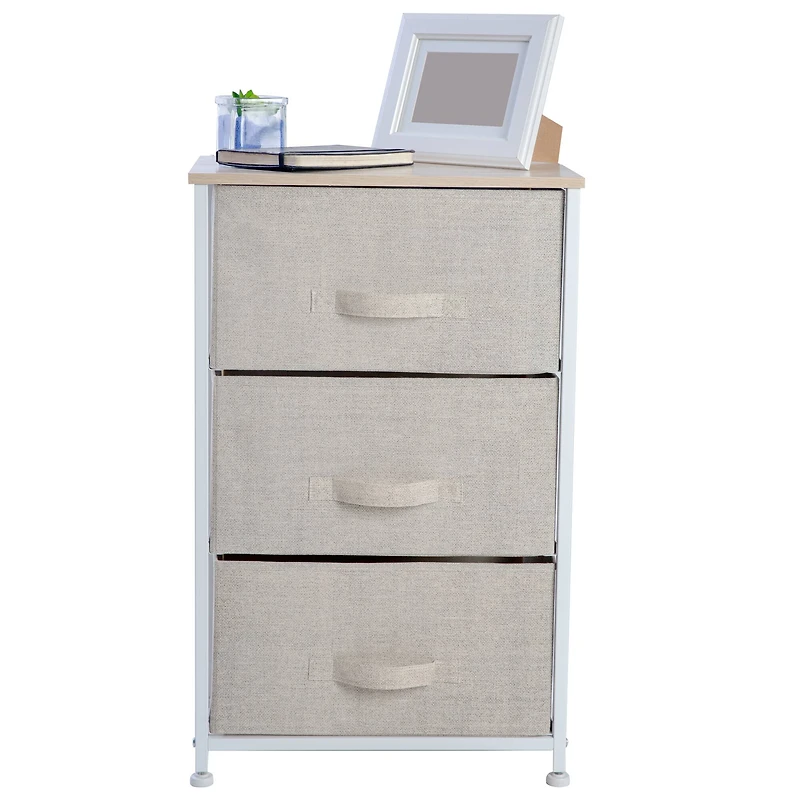 Simplify Beige 3 Drawer Storage Chest